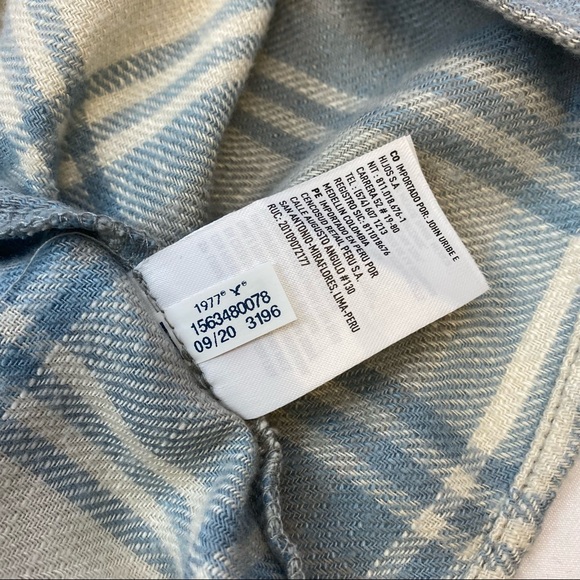 American Eagle Flannel Babydoll Top Blouse - Picture 9 of 12